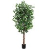 4FT/5FT/6FT Artificial Ficus Tree with Natural Wood Trunk - 4 of 4