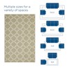 Modway Cerelia Moroccan Trellis 9x12 Indoor and Outdoor Area Rug – Beige and Light Green – Weather-Resistant Large Area Rug for Patio or Living Room - 2 of 4