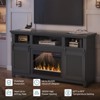 Bestier 61" Fireplace TV Stand for TVs up to 65" Farmhouse Barn Door Entertainment Center with 23" Remote Control Electric Fireplace - 4 of 4