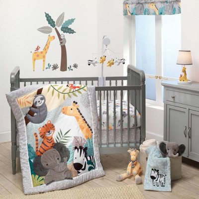 Lambs & Ivy Mighty Jungle Crib Bedding Set - 3pc