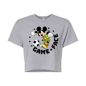 Women's - Disney - Game Face Soccer Cropped Graphic T-Shirt - 1 of 4