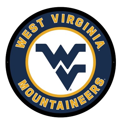 Evergreen Ultra-Thin Edgelight LED Wall Decor, Round, West Virginia University- 23 x 23 Inches Made In USA