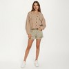 Anna-Kaci Women's Cropped Button-Up Jacket with Chest Pockets and Collared Neckline - 3 of 4