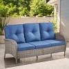 POCASSY 72" Wide Outdoor Sofa Furniture Outdoor Wicker Sofa Weather Resistant Rattan with Deep Seat for Patio Backyard Porch - 2 of 4