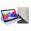 LINSAY 10.1"Octa Core  256GB Storage Android 15 Tablet with Black Pink White Marble Case - 3 of 3