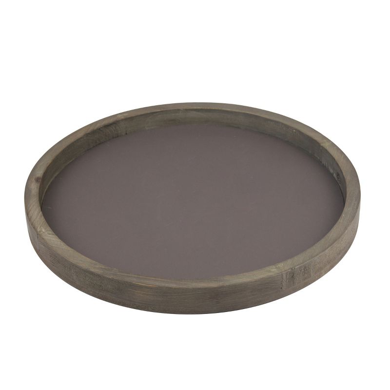 11.8&#34; Rustic Round Wood Tray Brown - Stonebriar Collection, 5 of 11