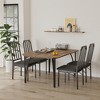 Dining Table, Industrial Modern Wood Farmhouse Square Kitchen Table with Upholstered Chairs, Dining Room Furniture - 3 of 4