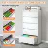 Anybear 5 Drawer Metal Lateral File Cabinet , White Filing Cabinet with Lock - 4 of 4