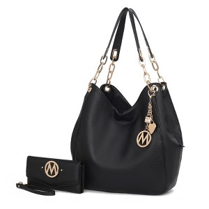 MKF Collection Ashley Vegan Leather Women’s Hobo Shoulder Bag with Wristlet Wallet by Mia K - 1 of 4