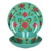 Laurie Gates California Designs Elena Amour 16 Piece Floral Round Melamine Dinnerware Set - 4 of 4