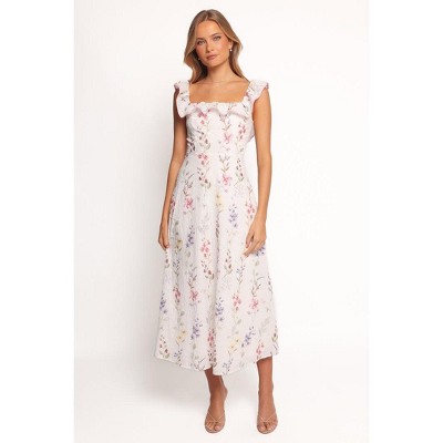 Petal and Pup Lucille Maxi Dress - White Floral