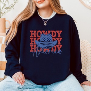 Simply Sage Market Women's Graphic Sweatshirt Howdy America - 1 of 4