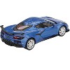 2023 Chevrolet Corvette Z06 Elkhart Lake Blue Metallic Limited Edition 1/64 Diecast Model Car by Mini GT - 4 of 4