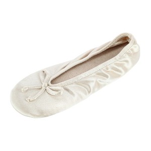 Isotoner Women's Satin Classic Ballerina Slippers - 1 of 4