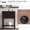 PAGED Distressed Solid Wood Narrow Console Table with 3 Drawers & Bottom Shelf, Entryway Sofa Table with Tapered Legs, Small Entryway Table - 3 of 4