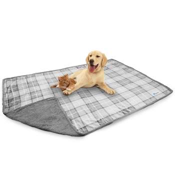 PetAmi Waterproof Dog Blanket for Bed Couch Sofa Cover, Reversible Faux Shearling Fleece Pet Throw