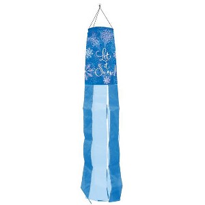 Briarwood Lane Winter Glistening Snowflakes Windsock Wind Twister 40x6 - 1 of 2