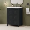 NicBex 24/30/36/48/72" Vintage Style Bathroom Vanity with Ceramic Sink,Matte Black Storage Cabinet for Bathroom,4"Faucet Hole(Faucet Not Included) - 2 of 4