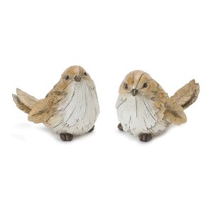 Melrose Carved Leaf Bird Figurine (Set of 2) - 1 of 4