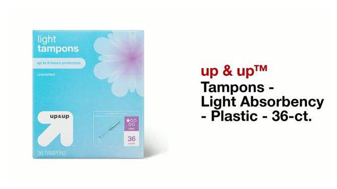 Tampons - Light Absorbency - Plastic - 36ct - up &#38; up&#8482;, 2 of 5, play video