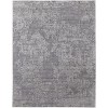 Gray And Silver Abstract Hand Woven Distressed Area Rug - 4 of 4