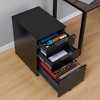 Vtec Trading Black 3-Drawer Mobile File Cabinet - 2 of 3