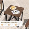 HAPPATIO Outdoor Furniture Set, Patio Aluminum Conversation Set with Wicker Seat and Acacia Wood Armrest, Thick Olefin Cushion - 3 of 4