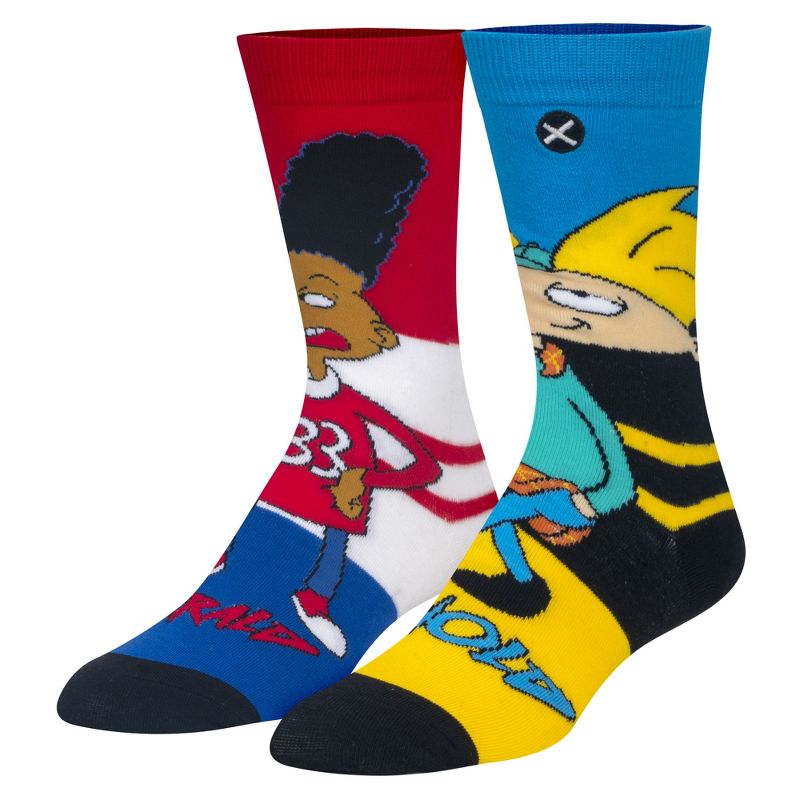 Odd Sox, Nickelodeon Socks, Women Crew Length, Rugrats, Hey Arnold Cartoon Socks, 1 of 6