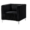 Home Design Gavin Velvet Square Arm Chair - 3 of 4
