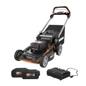 Worx Nitro WP773 40V PowerShare PRO 21" Cordless Self-Propelled Lawn Mower with Brushless Motor - 1 of 4