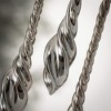 7.5"H  9"H and 10"H Sullivans Mirrored Swirl Drop Ornaments - Set of 3  Gray Christmas Ornaments - 2 of 2