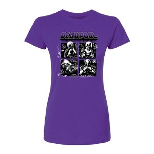 Women's - Marvel - Deadpool & Wolverine Character Grid Fitted Graphic T-Shirt - 1 of 2