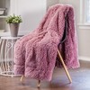 Chanasya Solid Faux Long Fur Fuzzy Throw Blanket - 2 of 4