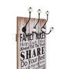 Aghana Digitals Vintage Family Rules Wall-Mounted Coat Rack with 6 Hooks - Black MDF, 47.2 x 15.7 - 3 of 4