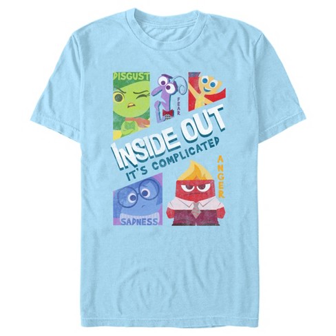 Men's Inside Out It’s Complicated Distressed T-shirt - Light Blue - 2x ...