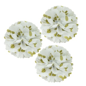 Wrapables 12" Set of 3 Tissue Pom Poms Party Decorations - 1 of 4