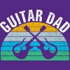 Women's Design By Humans Retro Dueling Electric Guitar Dad By DragonTee Racerback Tank Top - 2 of 2