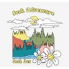 Positive Vibes Cloudy Forest Landscape Seek Adventure Seek Joy Crew Neck Long Sleeve Adult Tee - 2 of 2