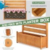 DoCred Air Conditioner Fence, 2-Panel Wood Privacy Screens with Planter Box, No-Dig Outdoor AC or Trash Can Enclosure – 36"W x 45"H - 3 of 4