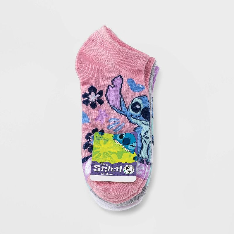 Girls' Lilo & Stitch No Show Socks - Pink, 2 of 3