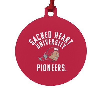 Sacred Heart University Pioneers Logo Aluminum Holiday Christmas Tree Ornament