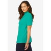 Jessica London Women's Plus Size Short Sleeve Mock Neck - 4 of 4