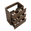 DOMETOUR Floor Cabinet Without Basin, Walnut Color, With Three Drawers, Pre-Assembled - 4 of 4