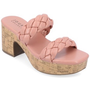 Journee Collection Womens Kyaa Braided Strap Platform Sandals - 1 of 4