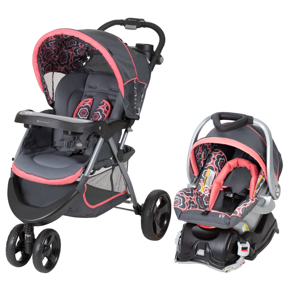 Photos - Pushchair Baby Trend Nexton Travel System - Coral Floral 