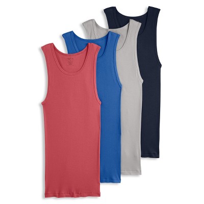 Jockey Men's 100% Cotton A-Shirt Tank - 4 Pack
