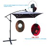 CAVINAS 10x6.5 FT Cantilever Patio Umbrella with Lights, Offset Hanging Design with Base, Commercial Grade Shade for Pergolas - 4 of 4
