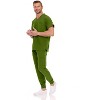 Medichic Men's Workwear Uniforms- Stretch V-Neck Scrubs Set with Seven-Pocket Jogger Pants - 3 of 4