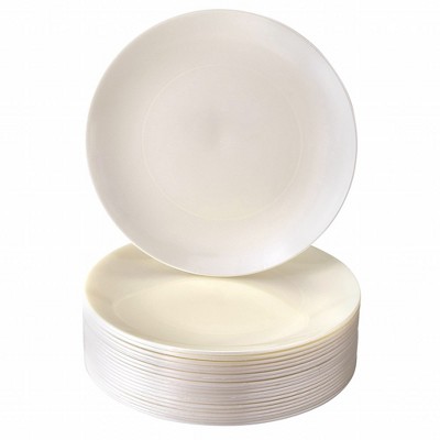 Silver Spoons Modern Plastic Plates for Party, Heavy Duty Disposable Dinner Set,  (10 PC) - Opulence Collection