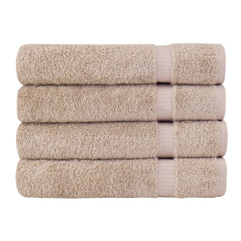 Qute Home 4-Piece Washcloths Towels Set, 100% Turkish Cotton Premium  Quality Towels for Bathroom, Quick Dry Soft and Absorbent Turkish Towel, Set  Includes 4 Wash Cloths (White) 4 Pieces Washcloths White
